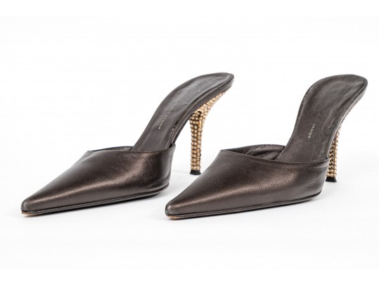 Lot Of Two Mules, Giuseppe Zanotti And Vicini, Sizes 9 And 39