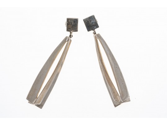 Three Sterling Silver Earrings, Pendants And Hoops