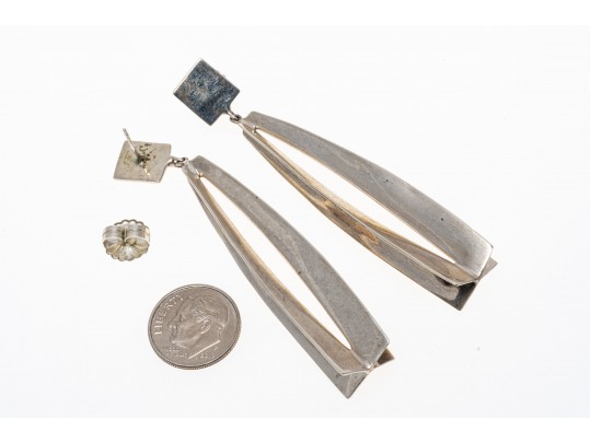 Three Sterling Silver Earrings, Pendants And Hoops