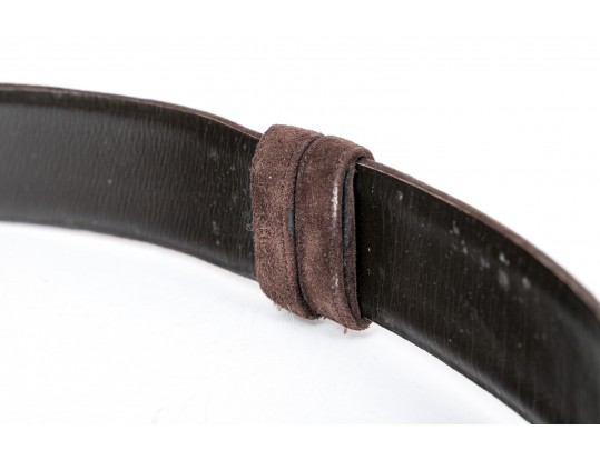 Judith Leiber Unique Vintage Gold Tone Opposing Fox Motif Buckle, With Belt