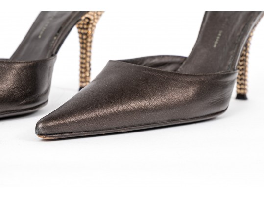 Lot Of Two Mules, Giuseppe Zanotti And Vicini, Sizes 9 And 39