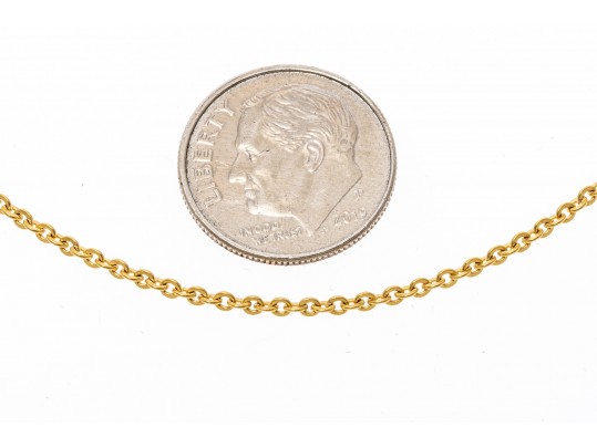 18k Yellow Gold Classic Cable Link Style Chain