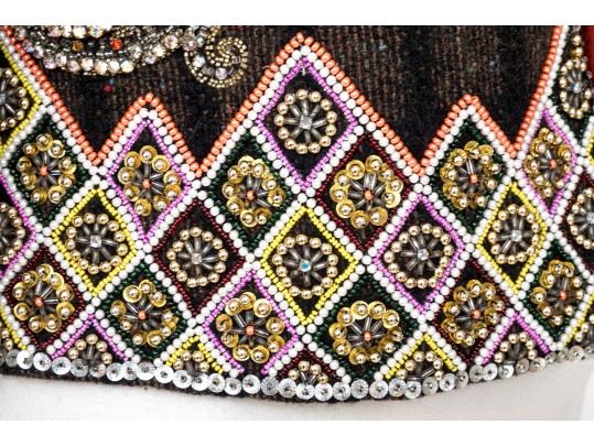 Etro Stunning Beaded Mandarin Color Jacket, Size 40