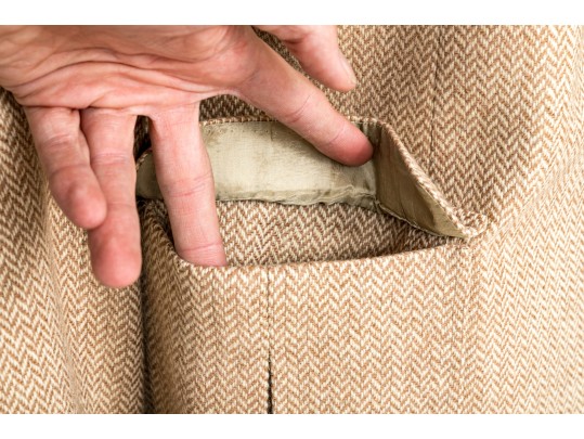 Ralph Lauren Purple Label Tan Tweed Blazer, Size 12