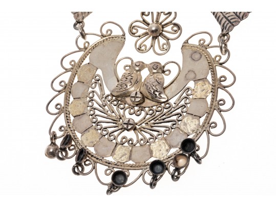 Outstanding Sterling Chandelier Love Bird Earrings