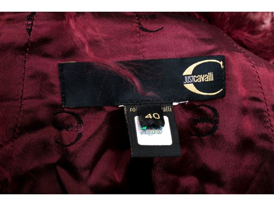 Roberto Cavalli Just Cavalli Burgundy Vest, Size 40