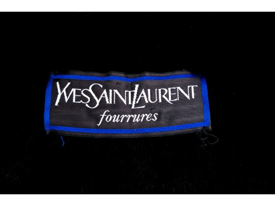 Yves St. Laurent, Fourrures, Blue Green Fur Lined Swing Coat