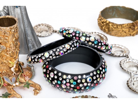Large Lot Of Assorted Costume Jewelry, Including Vintage, And Tabletop Items