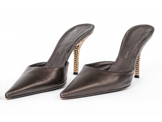 Lot Of Two Mules, Giuseppe Zanotti And Vicini, Sizes 9 And 39