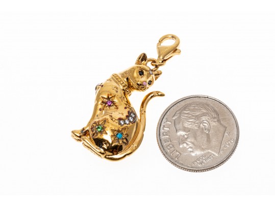 Sterling Silver Thomas Sabo Seated Cat Pendant