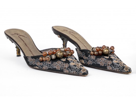 Lot Of Two Mules, Giuseppe Zanotti And Vicini, Sizes 9 And 39