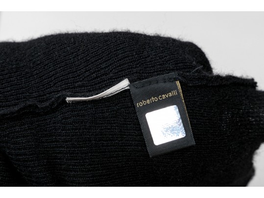 Roberto Cavalli Black Ruffled Top, Size 42