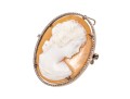 800 Silver Lovely Shell Cameo Pin/Pendant