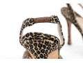 Manolo Blahnik Bold Leopard Print Slingblacks, Size 39 1/2
