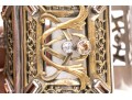 Margaret Thurman Sterling And Bronze Wide Lattice And White Topaz Cuff Bracelet