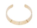 Pearl And 14K Four Stranded Collar Necklace