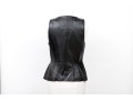 Dana Buchman Black Leather Zip Vest, Size 10