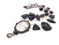 Margaret Thurman Magnificent Sterling, Cameo, Jet, Druzy And Smoky Quartz Necklace