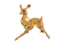 18k Yellow Gold Endearing Deer Motif Animal Form Brooch