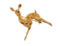 18k Yellow Gold Endearing Deer Motif Animal Form Brooch