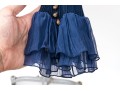 Roberto Cavalli Class Blue Sheer Ruffled Blouse