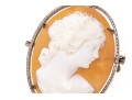 800 Silver Lovely Shell Cameo Pin/Pendant