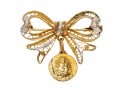 Charming 800 Silver Filigree Bow Brooch