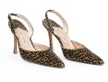 Manolo Blahnik Bold Leopard Print Slingblacks, Size 39 1/2