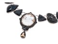 Margaret Thurman Magnificent Sterling, Cameo, Jet, Druzy And Smoky Quartz Necklace