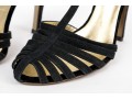 Roberto Cavalli Classic Black Suede Stilleto T-straps, Size 40