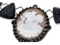 Margaret Thurman Magnificent Sterling, Cameo, Jet, Druzy And Smoky Quartz Necklace
