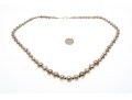 Effortless Sterling Graduated Strung Beaded Necklace