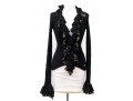 Roberto Cavalli Black Ruffled Top, Size 42