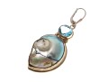 Sterling Abalone Shell And Topaz Pendant Earrings