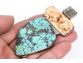 Amy Kahn Russell Sterling Silver Striking Turquoise And Iridescent Glass Brooch
