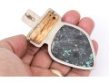 Amy Kahn Russell Sterling Silver Striking Turquoise And Iridescent Glass Brooch