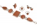 Lot Of Assorted Sterling, 800 Silver And Gold Filled Goldstone Glass Jewelry Pieces