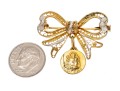 Charming 800 Silver Filigree Bow Brooch