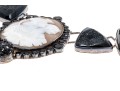 Margaret Thurman Magnificent Sterling, Cameo, Jet, Druzy And Smoky Quartz Necklace