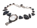 Margaret Thurman Magnificent Sterling, Cameo, Jet, Druzy And Smoky Quartz Necklace