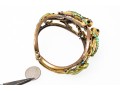 Fabulous Bedazzled Rhinestone Frog Motif Wide Hinged Cuff Bracelet