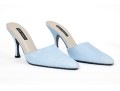 Colin Stuart Pair Of Two Sueded Mules, Light Blue And Light Tan, Size 8 1/2