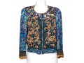 Dries Van Noten Amazing Blue Beaded Short Jacket, Size 42