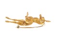 18k Yellow Gold Endearing Deer Motif Animal Form Brooch