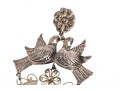Outstanding Sterling Chandelier Love Bird Earrings