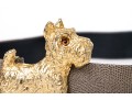 Mimi Din Vintage Scotty Dog Motif Belt Buckle, With Belt