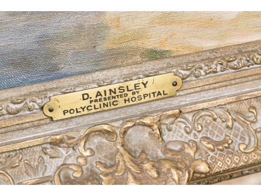 Dennis Ainsley (American, 1880-1952), Oil On Canvas, “Breton Village”