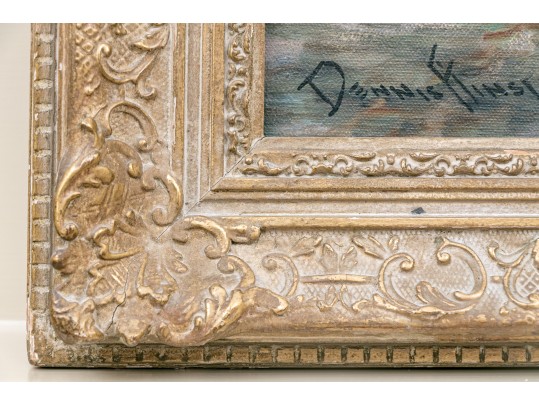 Dennis Ainsley (American, 1880-1952), Oil On Canvas, “Breton Village”