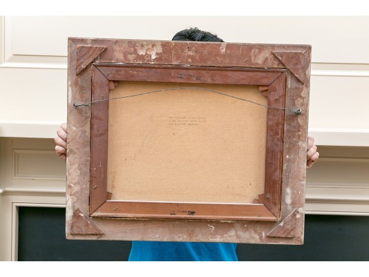 Dennis Ainsley (American, 1880-1952), Oil On Canvas, “Breton Village”