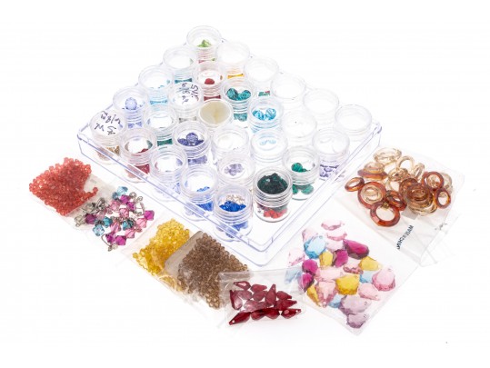 Collection Of Faceted Costume Beads